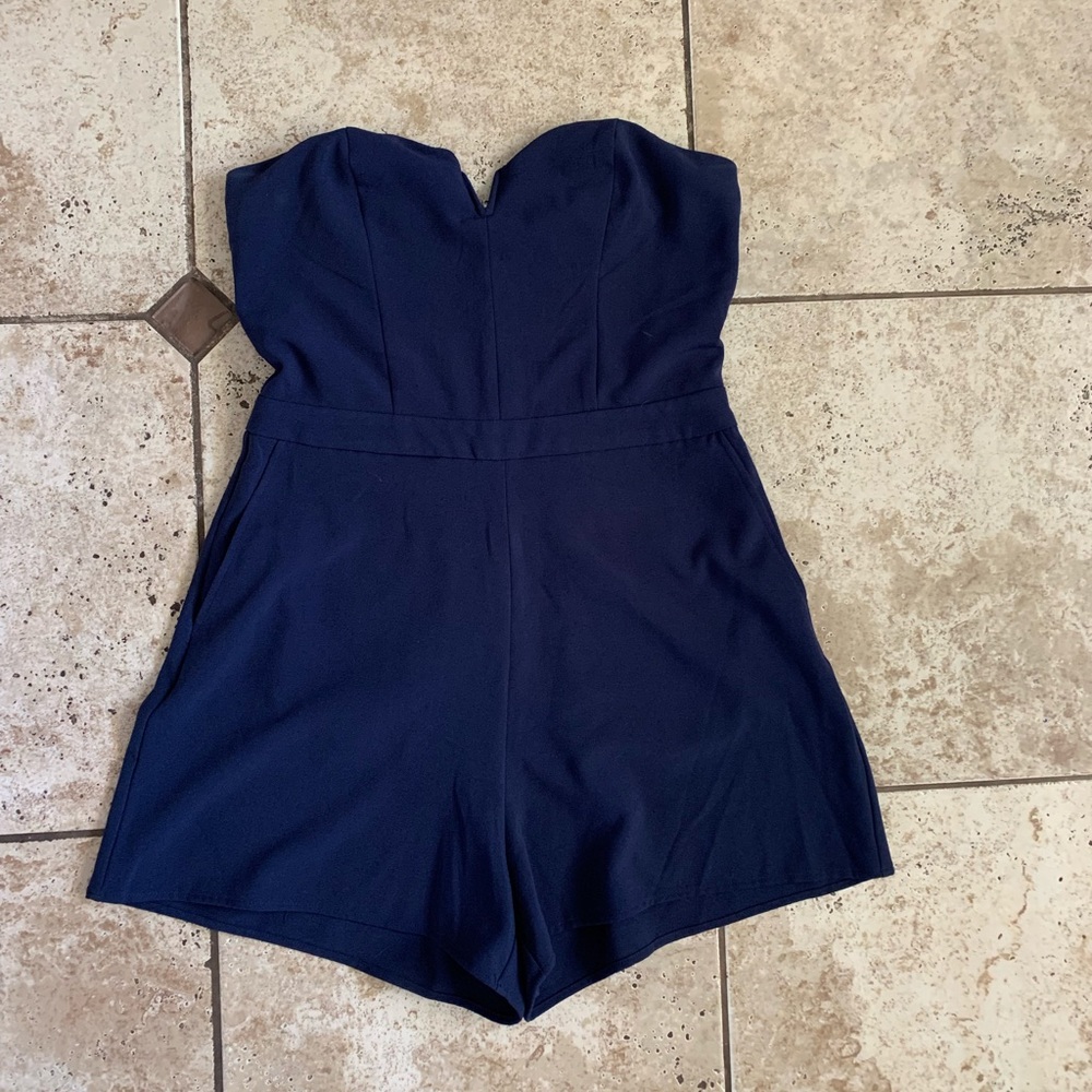 Strapless romper